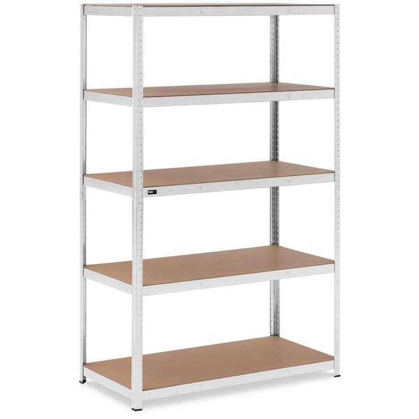 MSW Lagerhylla - 120 x 60 x 200 cm - för 5 x 150 kg - grå
