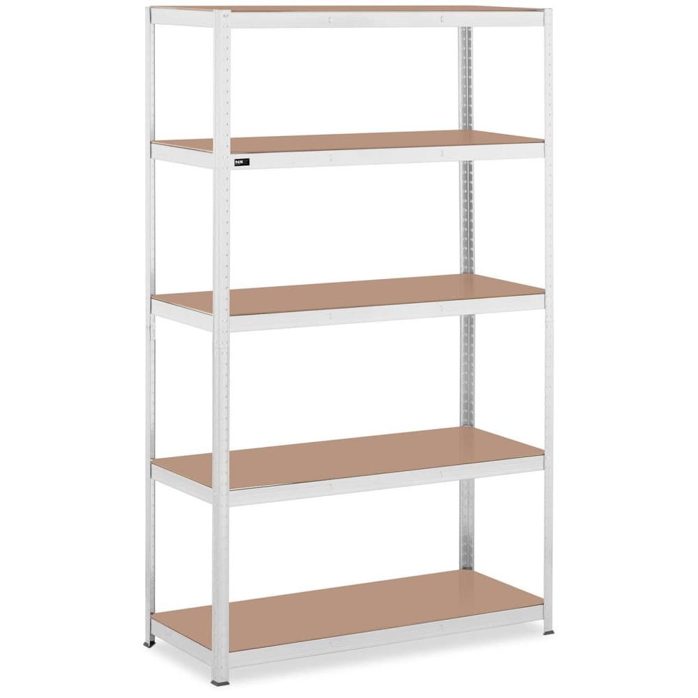 MSW Lagerhylla - 120 x 50 x 197 cm - för 5 x 150 kg - grå