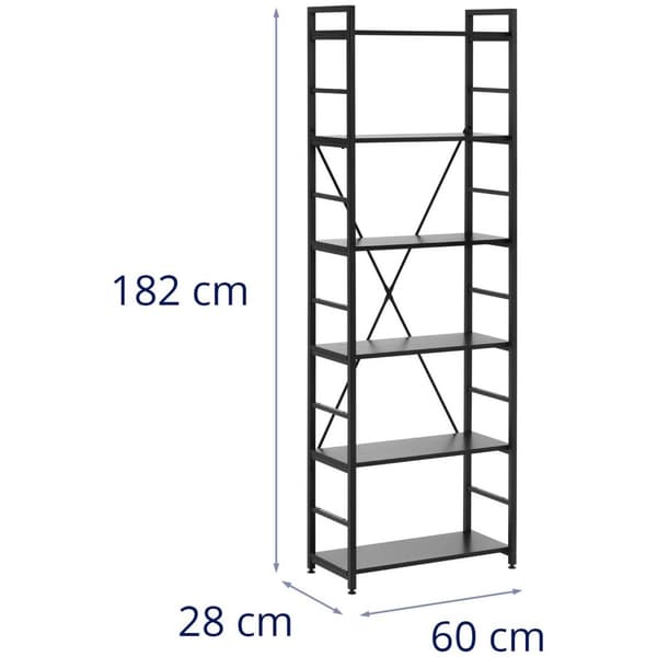 Fromm & Starck Bokhylla - x x cm - 150 kg - svart