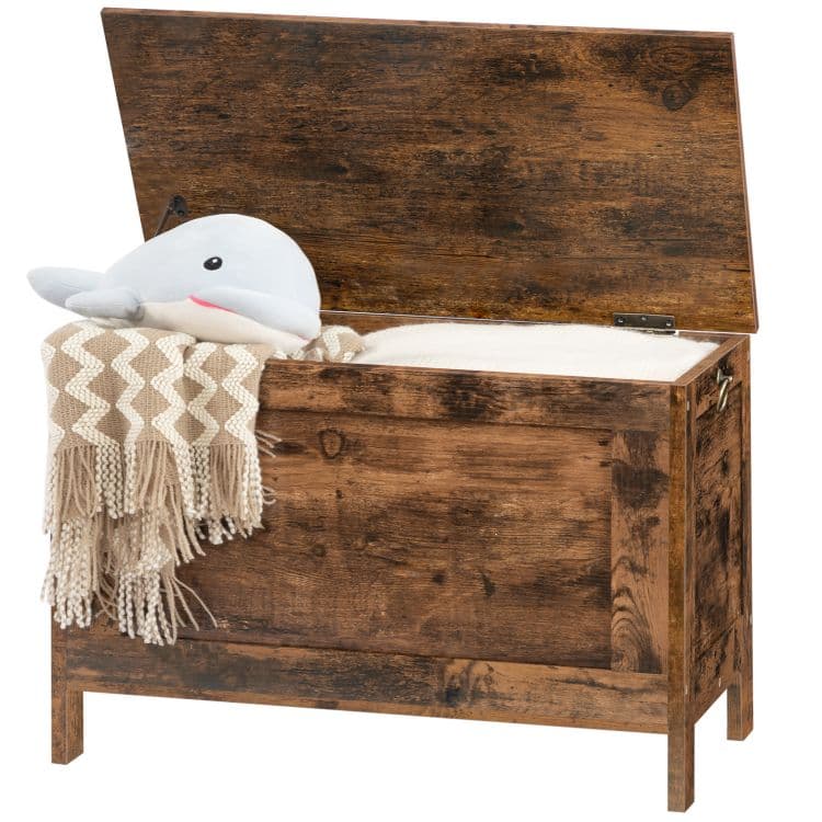 Segenn leksakslåda - Förvaringsbänk - Förvaringslåda - Leksakslåda med lock - Sittlåda - Mörkbrun - �60 x 40 x 48cm