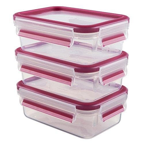 Emsa Food Clip&Close 515582 transp./rosa 0,55l 3 piece Set