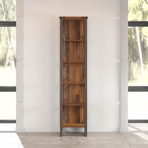 Prime A kontorreol 5 hylder, Old Wood dekor.