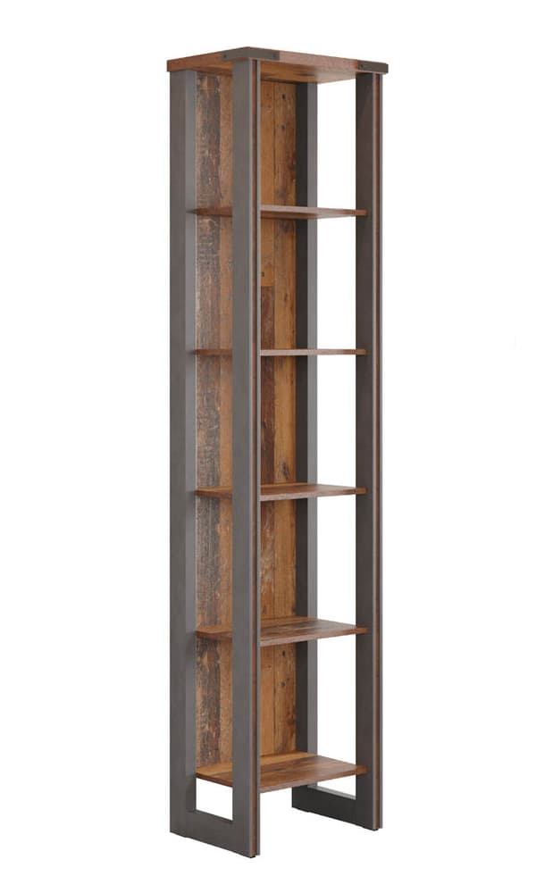 Prime A kontorreol 5 hylder, Old Wood dekor.