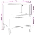 Miniatyrbillede 11 af 11: vidaXL sengeborde 2 stk. 40x35x50 cm brun egetræsfarve