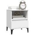 Miniatyrbilde 4 av 11: vidaXL Nattbord 2 stk hvit 40x35x50