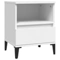 Miniatyrbilde 6 av 11: vidaXL Nattbord 2 stk hvit 40x35x50