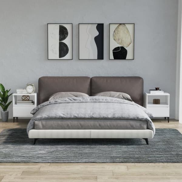 vidaXL Nattbord 2 stk hvit 40x35x50