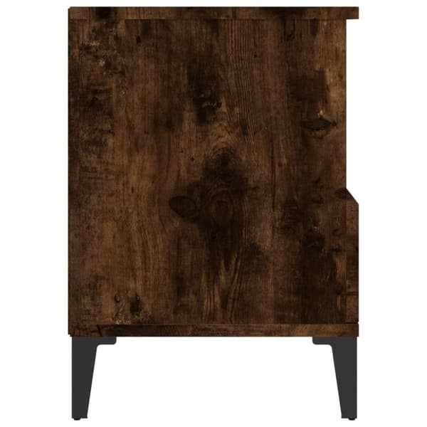 vidaXL Nattbord røkt eik 40x35x50 cm