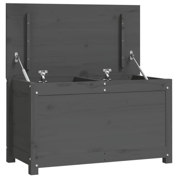 vidaXL opbevaringskasse 80x40x45,5 cm massivt fyrretræ grå