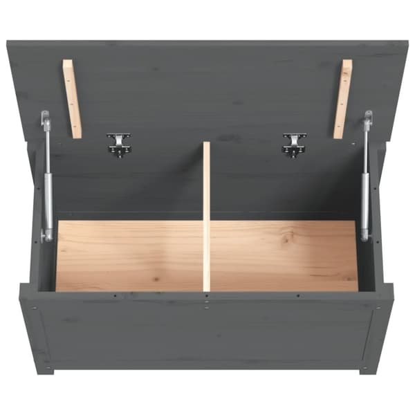 vidaXL opbevaringskasse 80x40x45,5 cm massivt fyrretræ grå