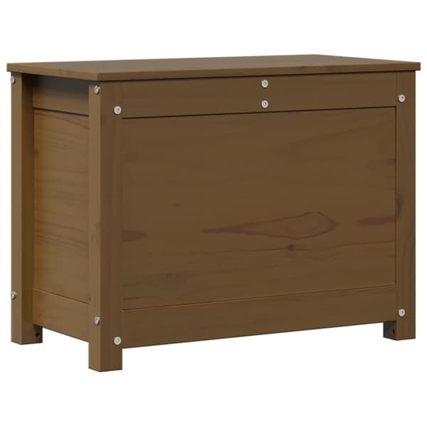 vidaXL opbevaringskasse 60x32x45,5 cm massivt fyrretræ gyldenbrun