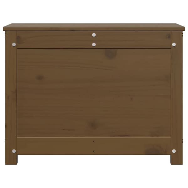 vidaXL opbevaringskasse 60x32x45,5 cm massivt fyrretræ gyldenbrun