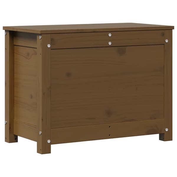 vidaXL opbevaringskasse 60x32x45,5 cm massivt fyrretræ gyldenbrun