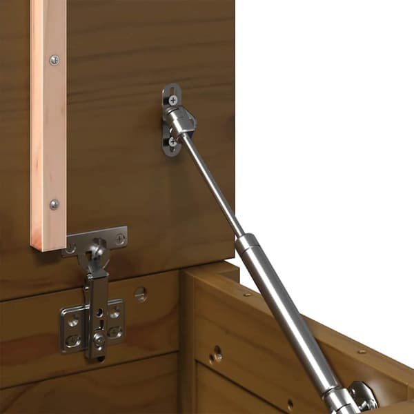 vidaXL opbevaringskasse 60x32x45,5 cm massivt fyrretræ gyldenbrun