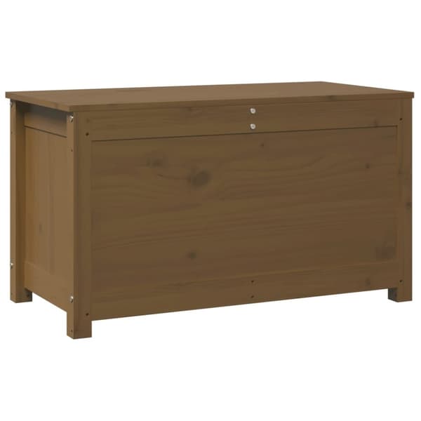 vidaXL opbevaringskasse 80x40x45,5 cm massivt fyrretræ gyldenbrun