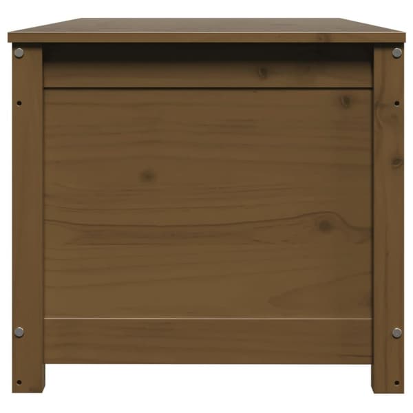 vidaXL opbevaringskasse 110x50x45,5 cm massivt fyrretræ gyldenbrun
