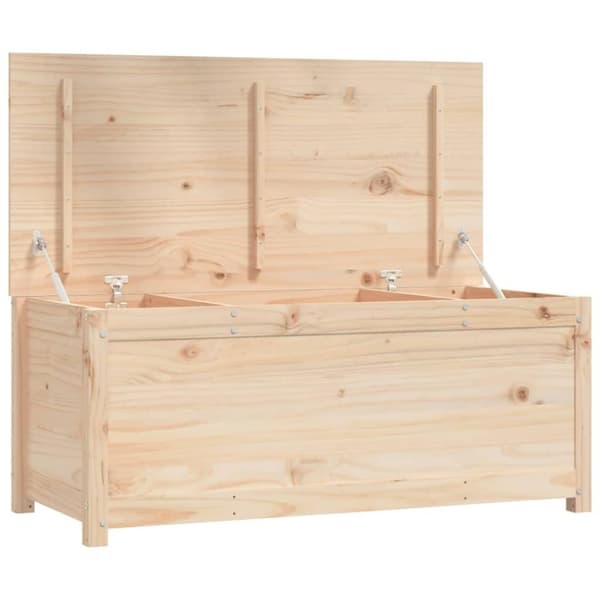 vidaXL opbevaringskasse 110x50x45,5 cm massivt fyrretræ