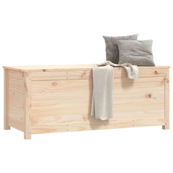 vidaXL opbevaringskasse 110x50x45,5 cm massivt fyrretræ