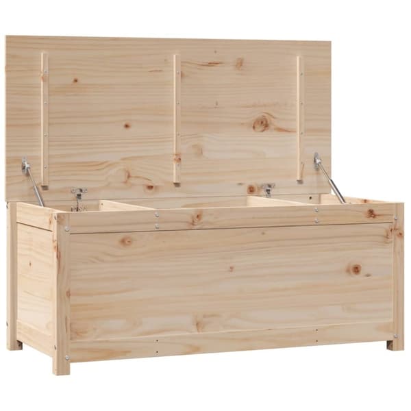 vidaXL opbevaringskasse 110x50x45,5 cm massivt fyrretræ