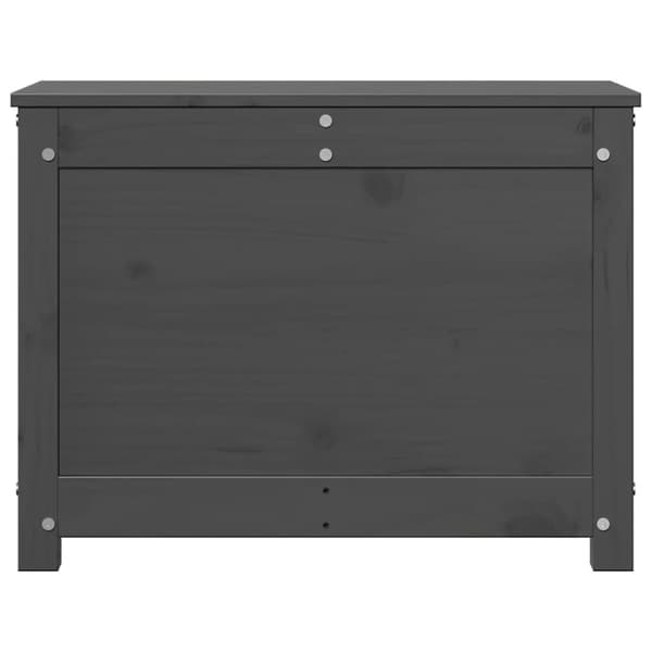vidaXL opbevaringskasse 60x32x45,5 cm massivt fyrretræ grå