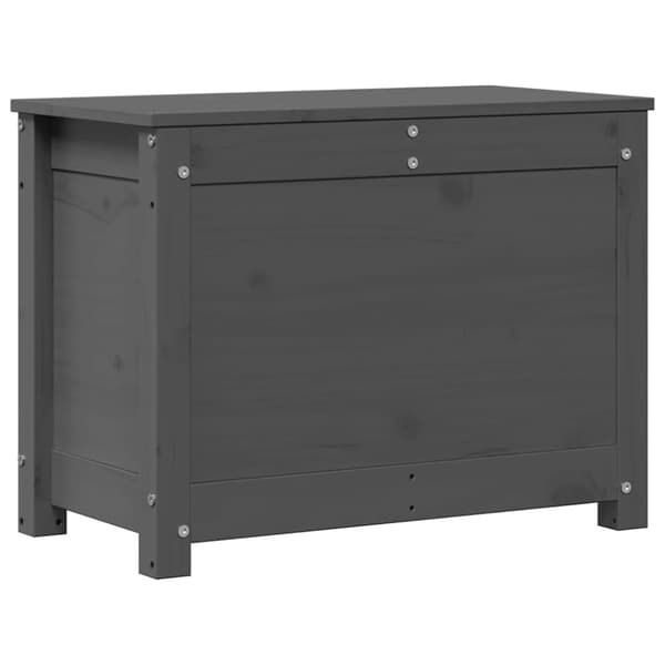 vidaXL opbevaringskasse 60x32x45,5 cm massivt fyrretræ grå