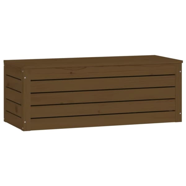 vidaXL Säilytyslaatikko hunajanruskea 89x36,5x33 cm täysi mänty