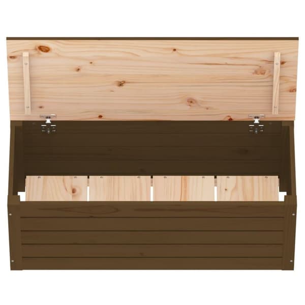 vidaXL Säilytyslaatikko hunajanruskea 89x36,5x33 cm täysi mänty
