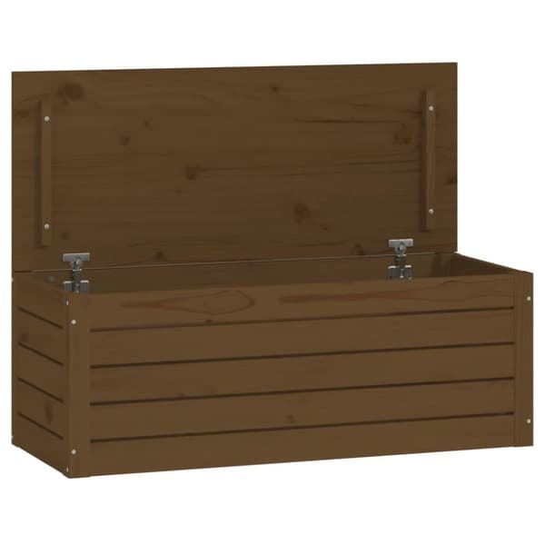 vidaXL Säilytyslaatikko hunajanruskea 89x36,5x33 cm täysi mänty