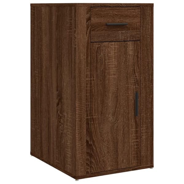 vidaXL skrivebordsskab 40x49x75 cm konstrueret træ brunt egetræ