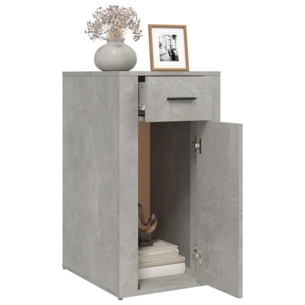 vidaXL skrivebordsskab 40x49x75 cm konstrueret træ betongrå