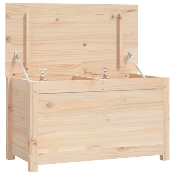 vidaXL opbevaringskasse 80x40x45,5 cm massivt fyrretræ