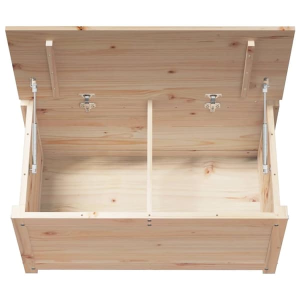 vidaXL opbevaringskasse 80x40x45,5 cm massivt fyrretræ