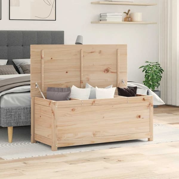 vidaXL Förvaringslåda 110x50x45,5 cm massiv furu