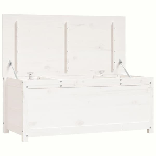 vidaXL Putekasse hvit 110x50x45,5 cm heltre furu