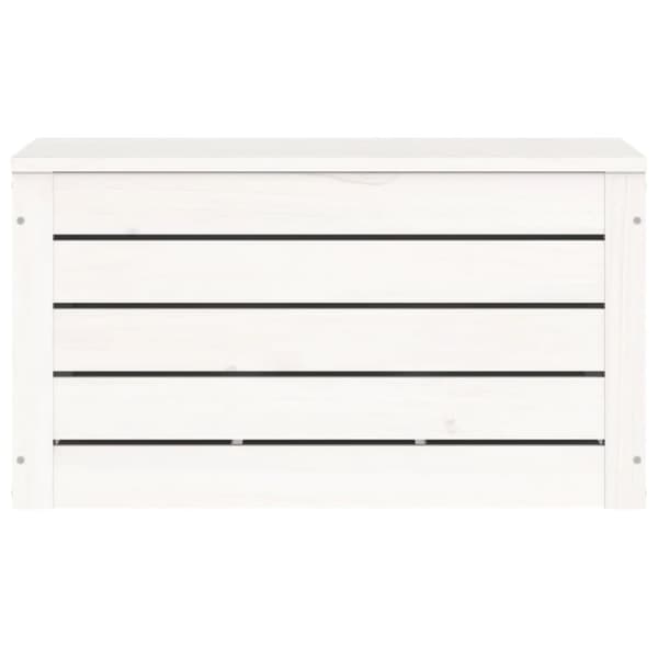 vidaXL Putekasse hvit 59,5x36,5x33 cm heltre furu