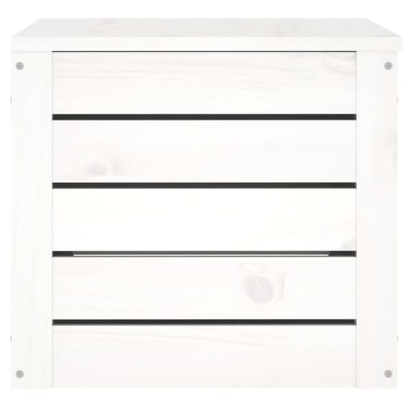 vidaXL Putekasse hvit 59,5x36,5x33 cm heltre furu