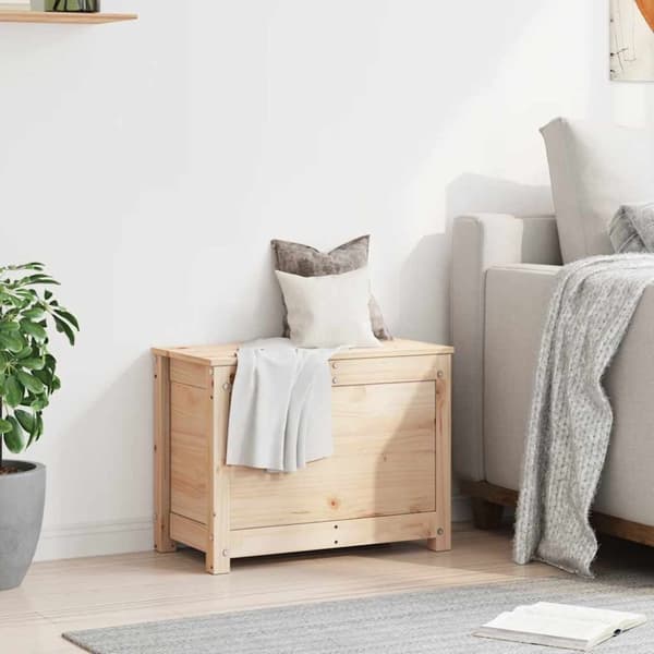 vidaXL Förvaringslåda 60x32x45,5 cm massiv furu