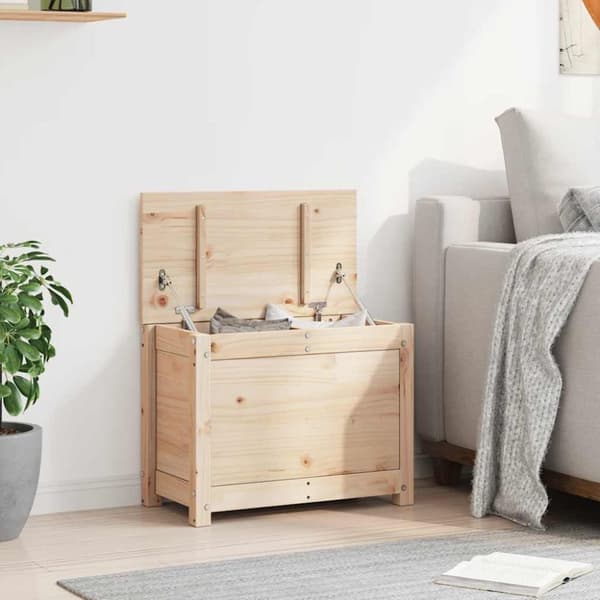 vidaXL Förvaringslåda 60x32x45,5 cm massiv furu