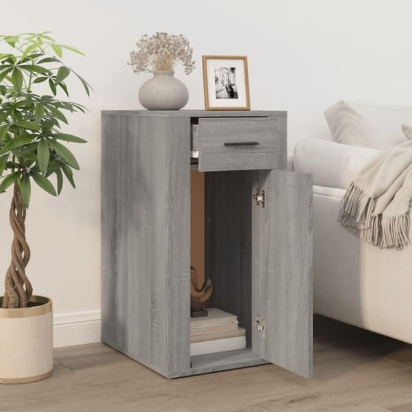 vidaXL Skrivebord grå sonoma 40x49x75 cm konstruert tre