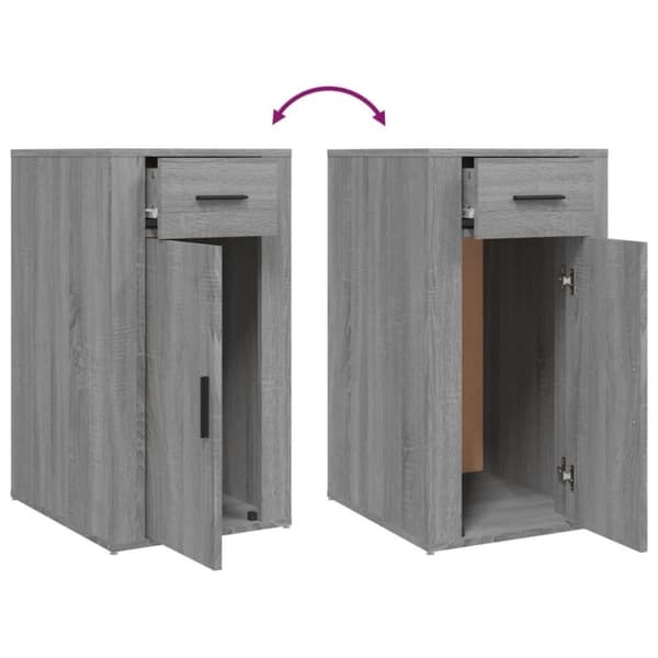 vidaXL Skrivebord grå sonoma 40x49x75 cm konstruert tre