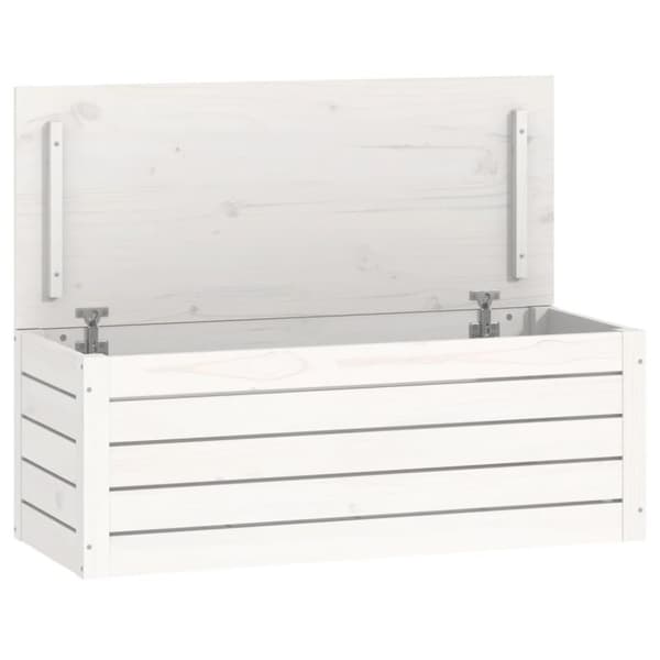 vidaXL Putekasse hvit 89x36,5x33 cm heltre furu