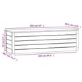 Miniatyrbilde 11 av 11: vidaXL Putekasse hvit 109x36,5x33 cm heltre furu