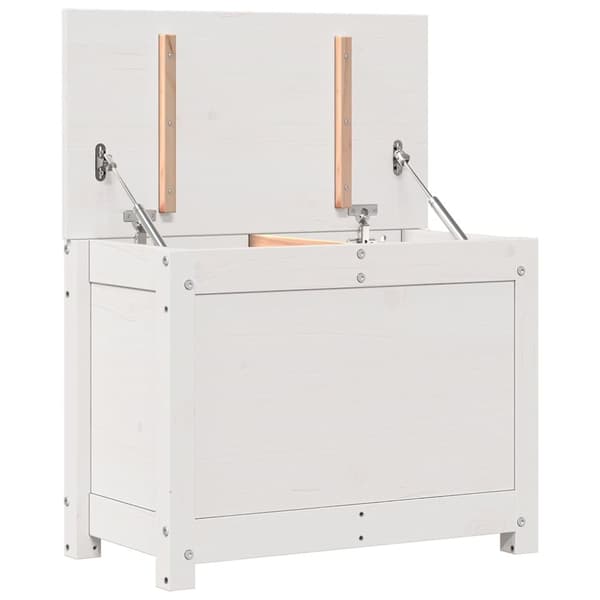 vidaXL Putekasse hvit 60x32x45,5 cm heltre furu