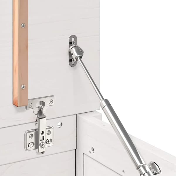 vidaXL Putekasse hvit 60x32x45,5 cm heltre furu