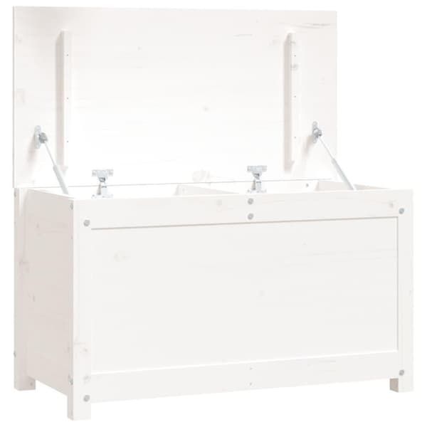 vidaXL Putekasse hvit 80x40x45,5 cm heltre furu