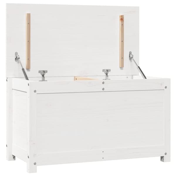 vidaXL Putekasse hvit 80x40x45,5 cm heltre furu