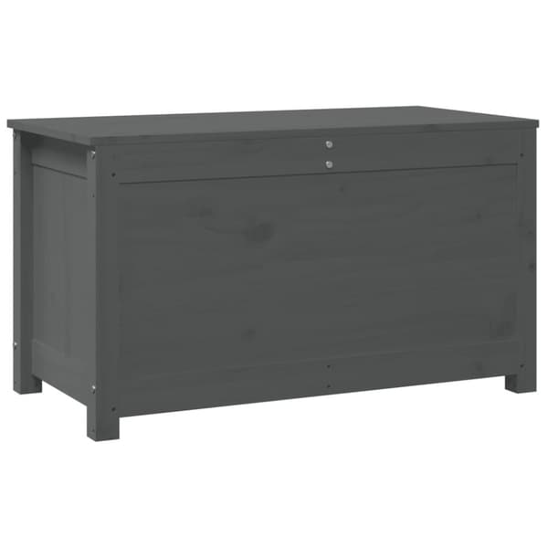 vidaXL Förvaringslåda grå 80x40x45,5 cm massiv furu