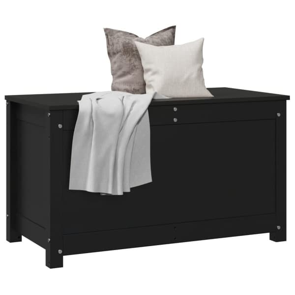 vidaXL Förvaringslåda svart 80x40x45,5 cm massiv furu