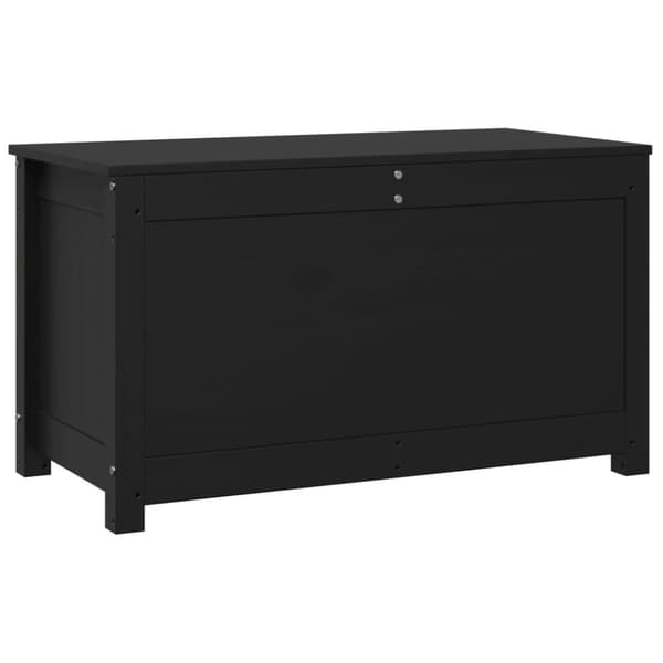 vidaXL Förvaringslåda svart 80x40x45,5 cm massiv furu