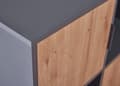 Miniatyrbilde 7 av 10: Pepeto hylle 2 dører, 2 hyller grå, Artisan eik dekor.